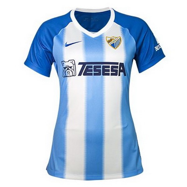 Maillot Football Málaga Domicile Femme 2018-19 Bleu Blanc